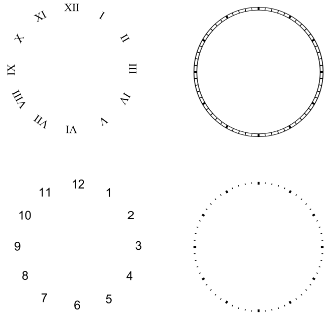 clock numbers