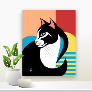 Abstract Cat Art Abstract Cat Art