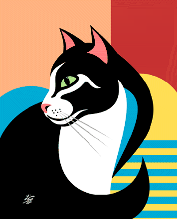 abstract cat art abstract cat art