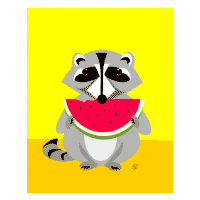 cartoon raccoon